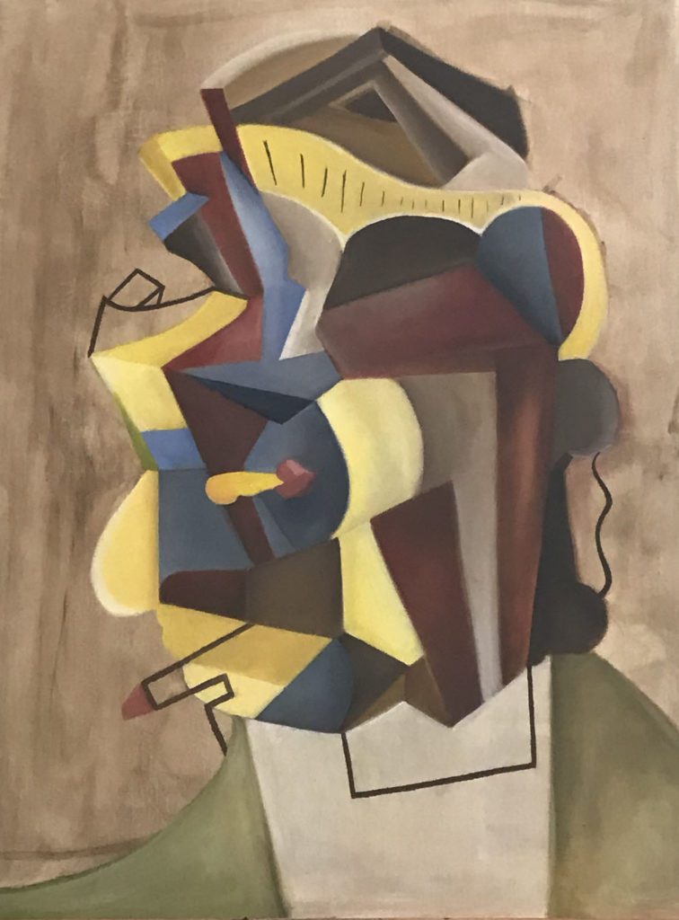 Abstract head with multiple faces